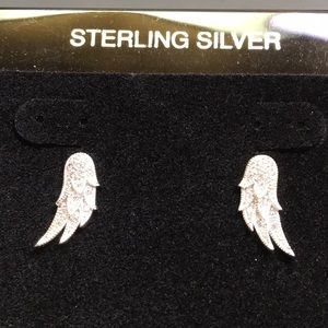 ANGEL 😇 WINGS Sterling Silver Pierced Earrings